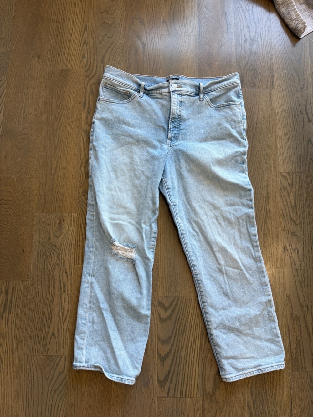 Express Light Blue Straight-Leg Women's Jeans